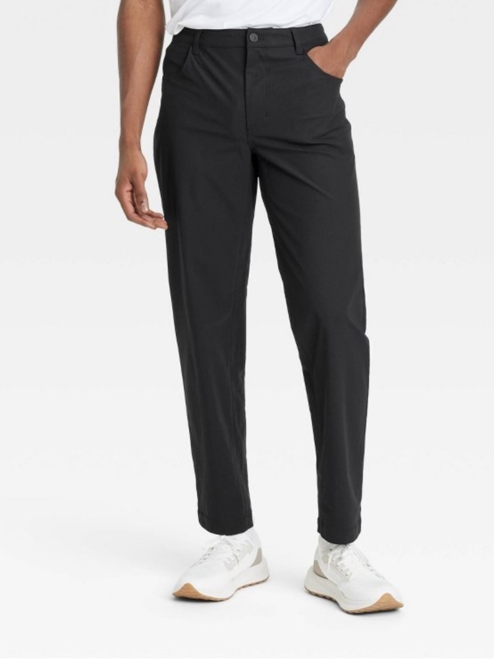 All In Motion Men's 360 Lifestyle Relaxed Fit 5-Pocket Pants Black 36x32
